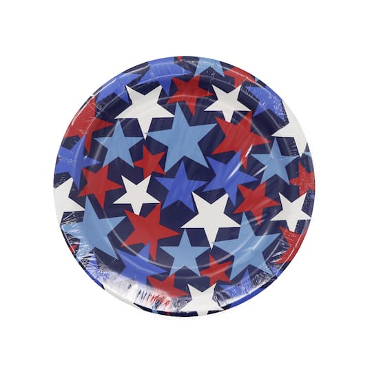 9&#x22; Navy Star Paper Plates by Celebrate It&#x2122;, 12ct.
